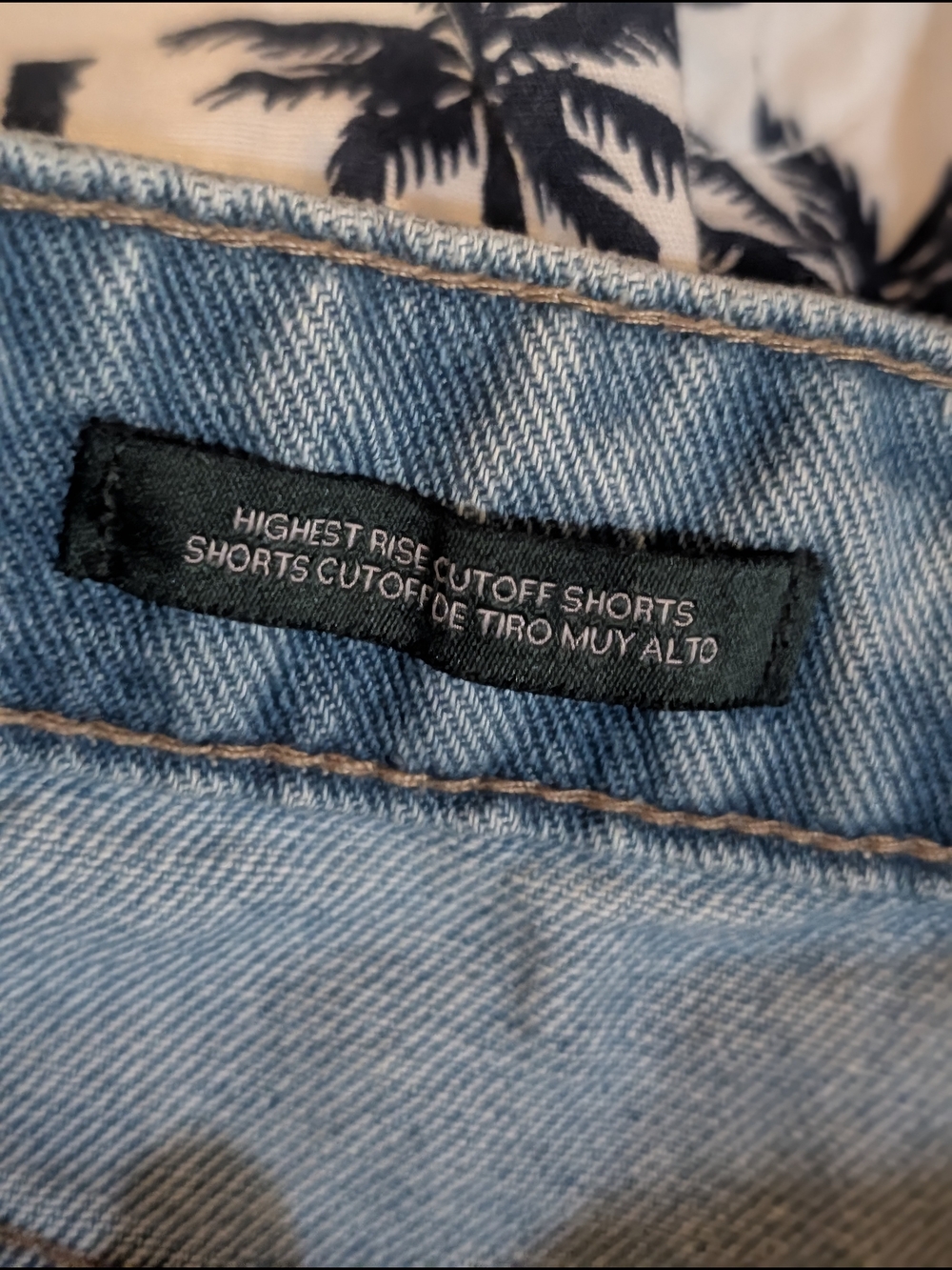 wild fable Crochet Patchwork Denim Shorts — Blue/Olive - Picture 4 of 8